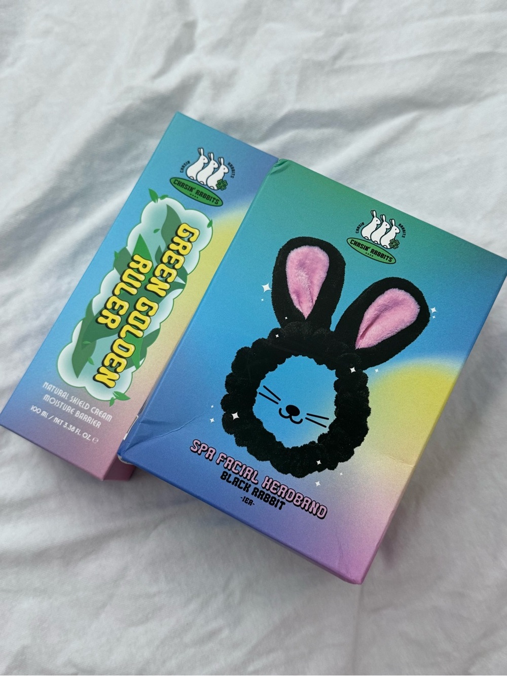 Chasin’ Rabbits Green Golden Ruler Cream & Spa Facial Headband